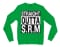 Straight Outta Srm University Men/Unisex Long Sleeve Sweatshirt in Irish Green Color